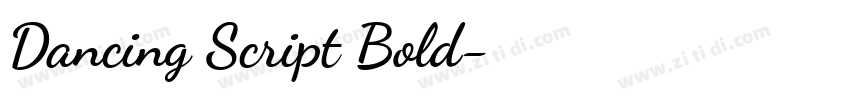 Dancing Script Bold字体转换